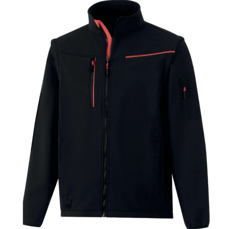 Casaca Soccia negro con rojo Hard work