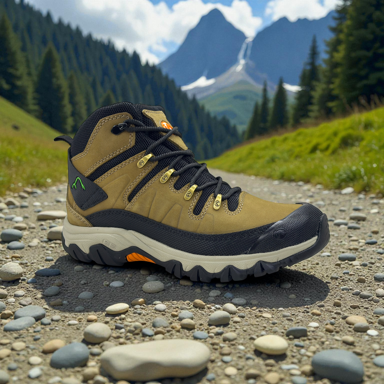 Zapatilla de Trekking Wolfito Modelo Atuk Olivo - Imagen de 5