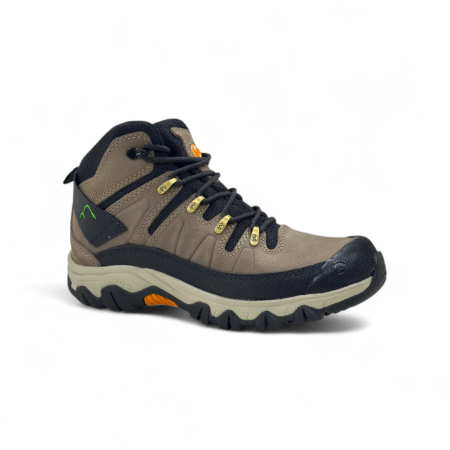 ZAPATILLA DE TREKKING HOMBRE DE CUERO gris - WOLFITO