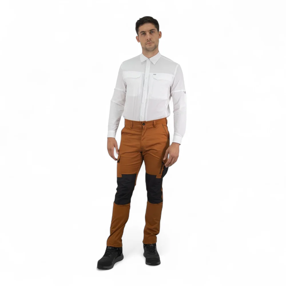 PANTALON HARDWORK DAKOTA SPANDEX CAMEL - Imagen de 5