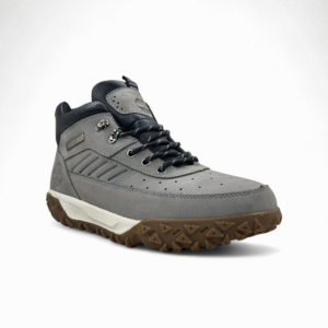 Zapato Casual Ergonómico de Cuero Gris con Suela EVA y Caucho