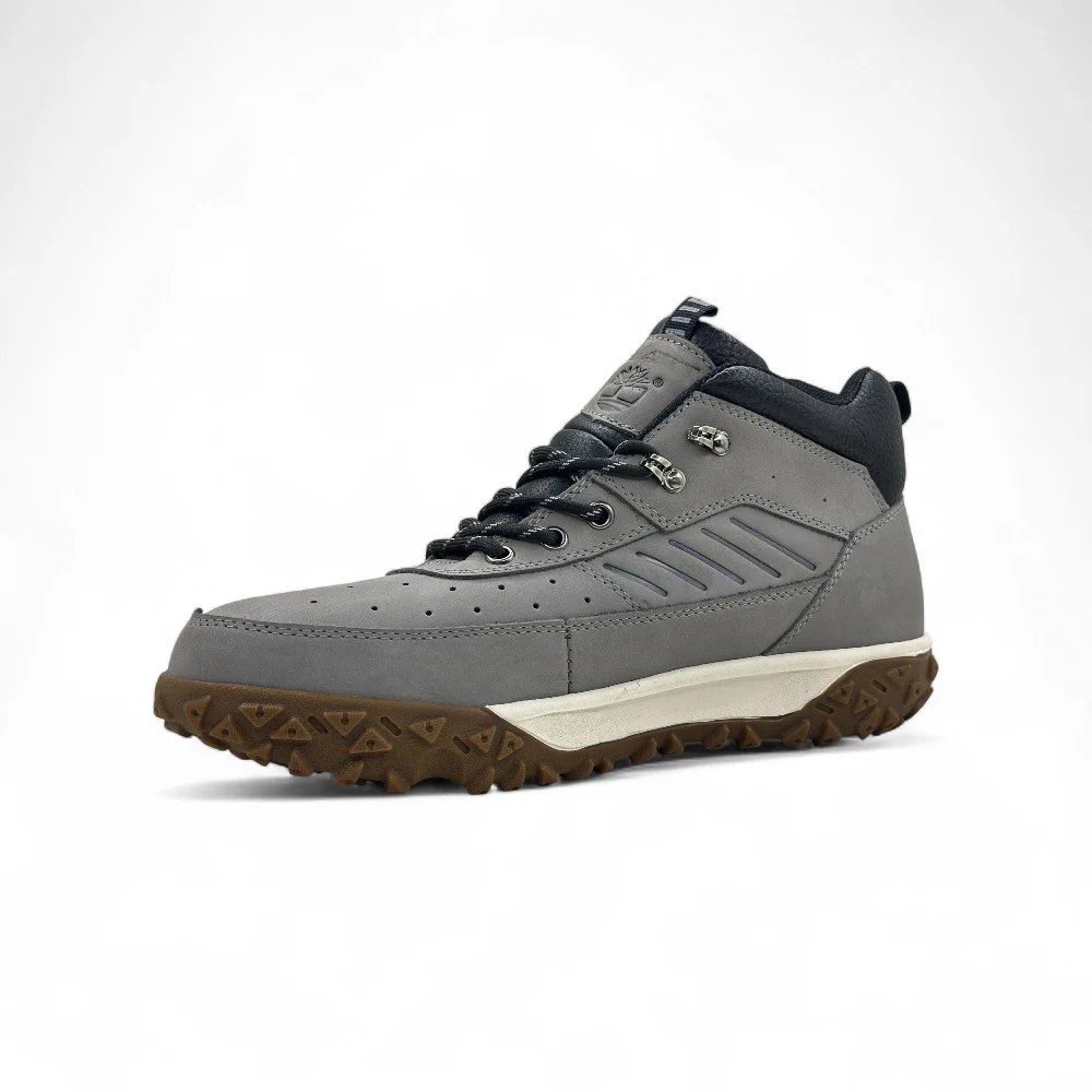 Zapato Casual Ergonómico de Cuero Gris con Suela EVA y Caucho - Imagen de 3