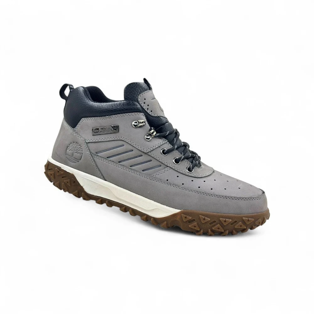 Zapato Casual Ergonómico de Cuero Gris con Suela EVA y Caucho - Imagen de 4
