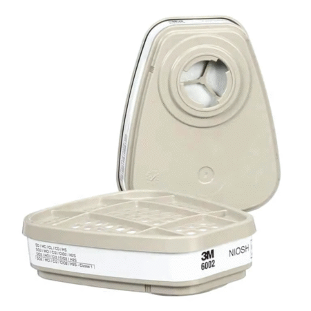 Filtro 3M 6002 - Protección Contra Gases Ácidos, Cartucho Químico y Compatibilidad con Respiradores 3M