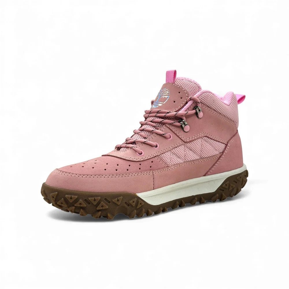 Zapatilla de Cuero Nobuck Rosa para Dama - Imagen de 3
