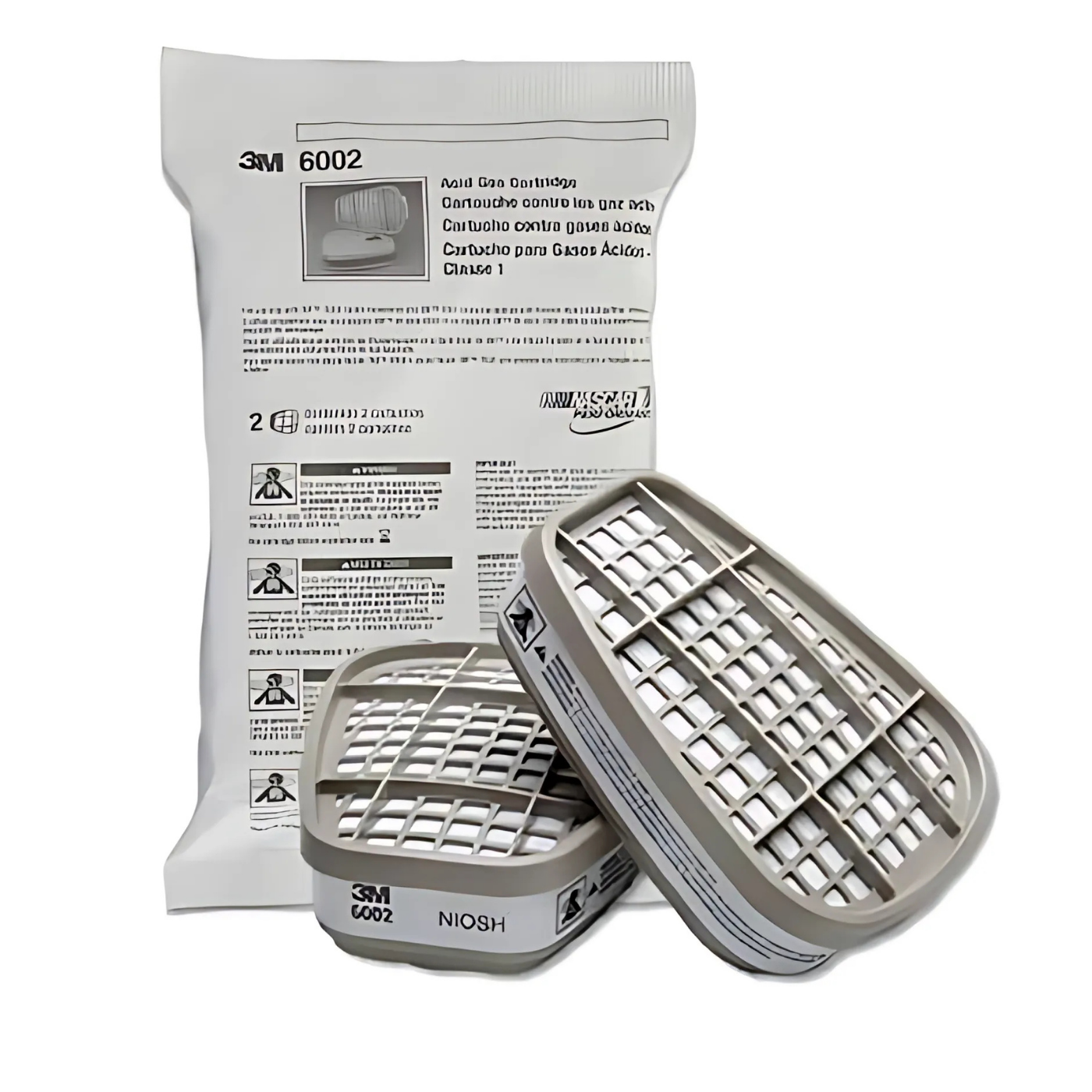 Filtro 3M 6002 - Protección Contra Gases Ácidos, Cartucho Químico y Compatibilidad con Respiradores 3M - Imagen de 3