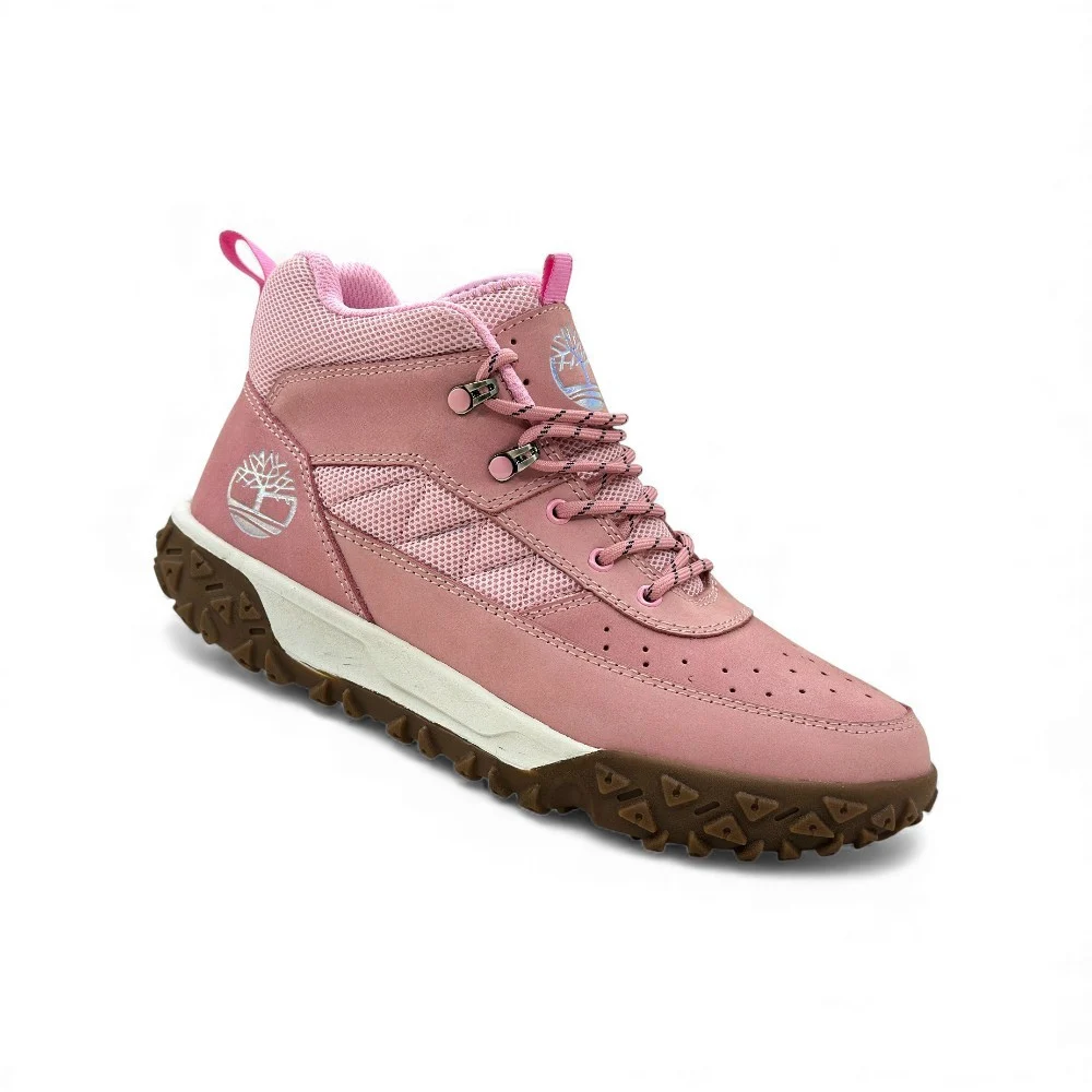 Zapatilla de Cuero Nobuck Rosa para Dama - Imagen de 4