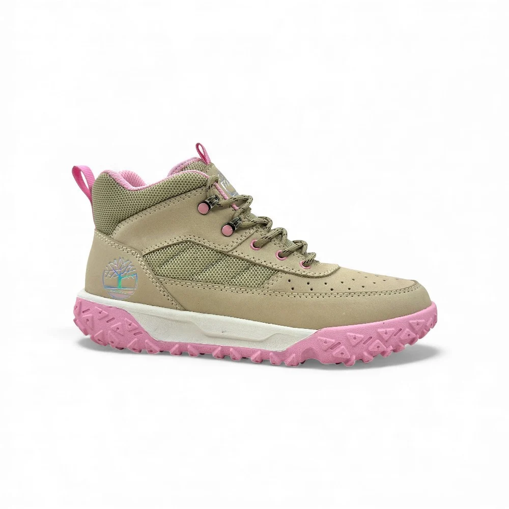 Zapatilla de Cuero Nobuck Beige para Dama - Imagen de 2