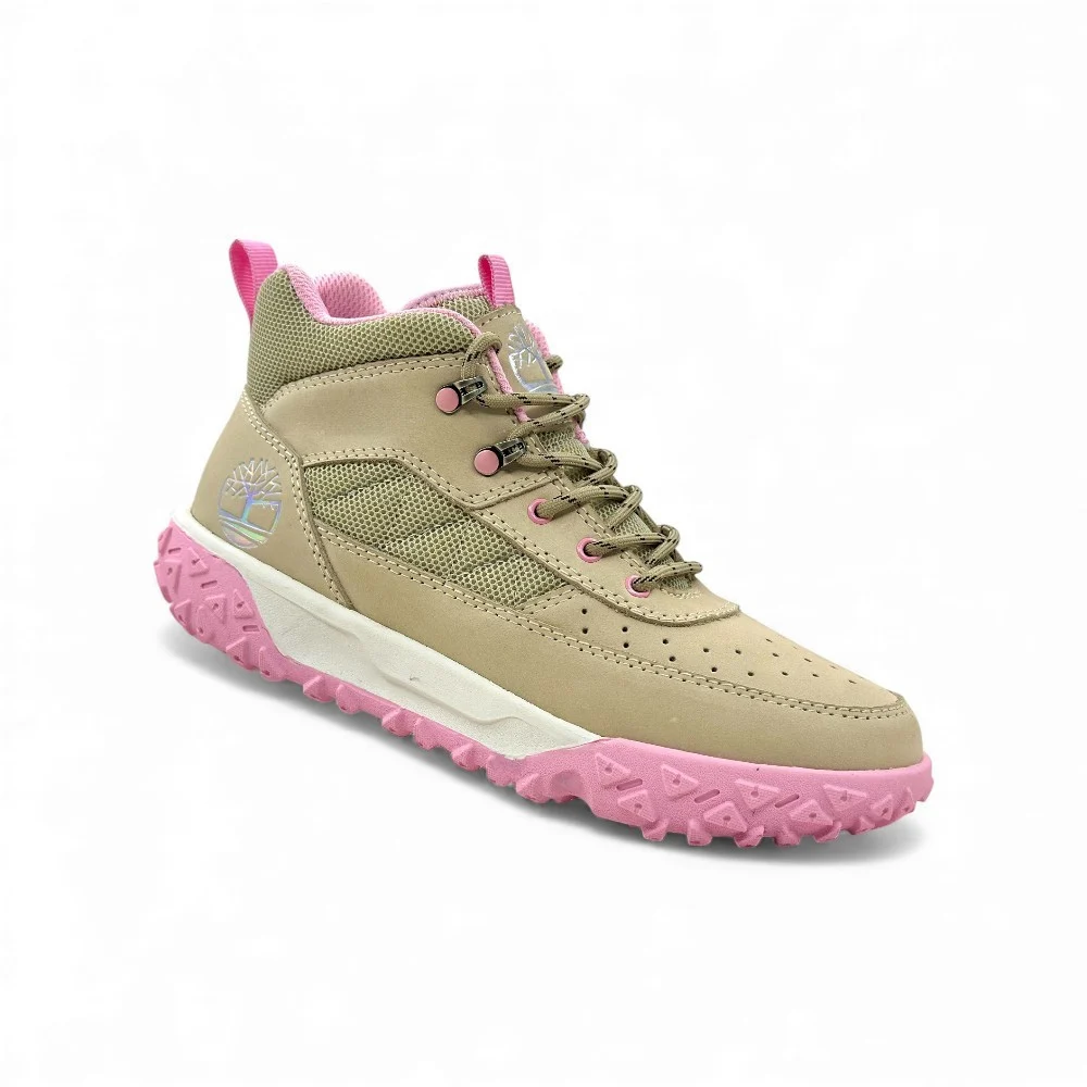Zapatilla de Cuero Nobuck Beige para Dama - Imagen de 4