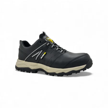 zapatilla de seguridad en cuero con puntera de acero fenix black