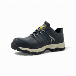 zapatilla de seguridad en cuero con puntera de acero fenix black - Imagen de 3