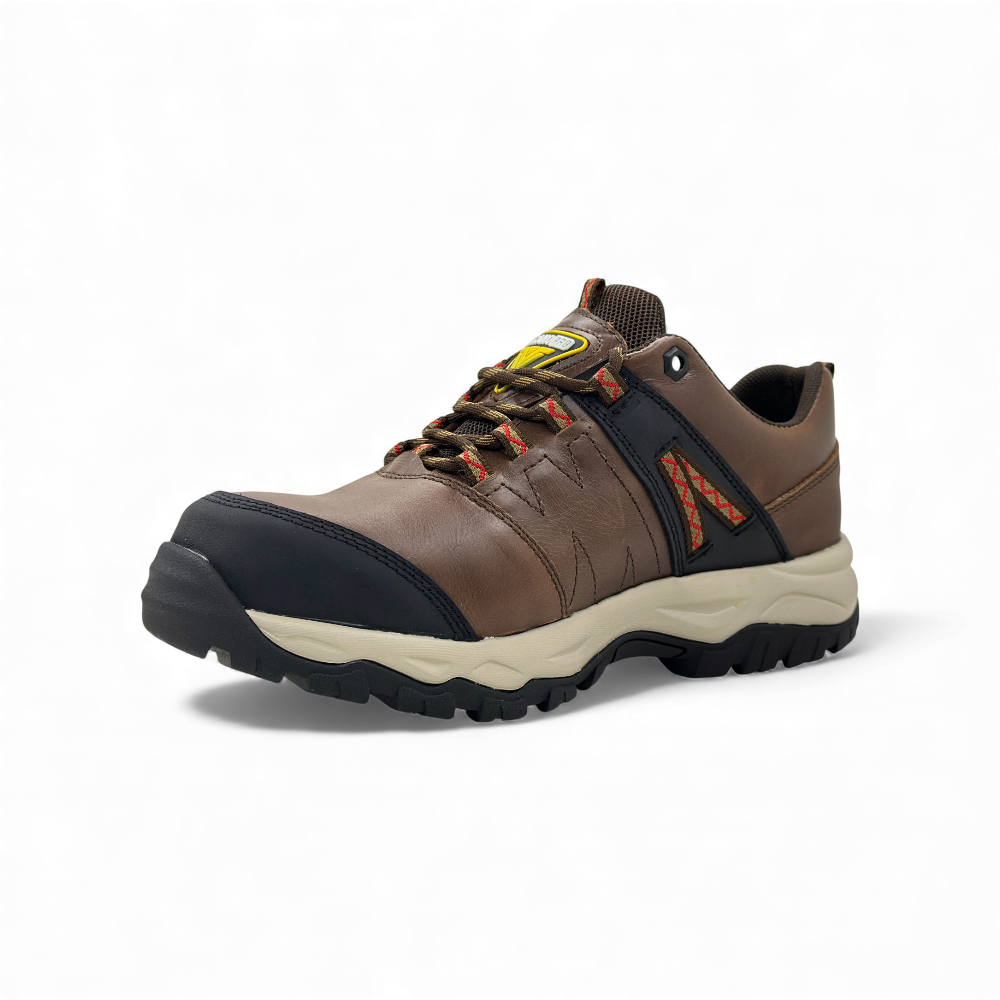 zapatilla de seguridad en cuero con puntera de acero fenix marron - Imagen de 3