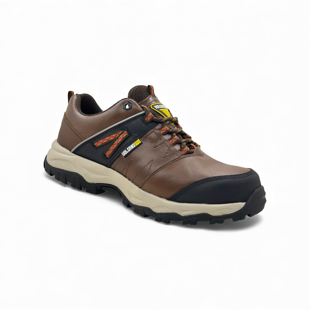 zapatilla de seguridad en cuero con puntera de acero fenix marron - Imagen de 4