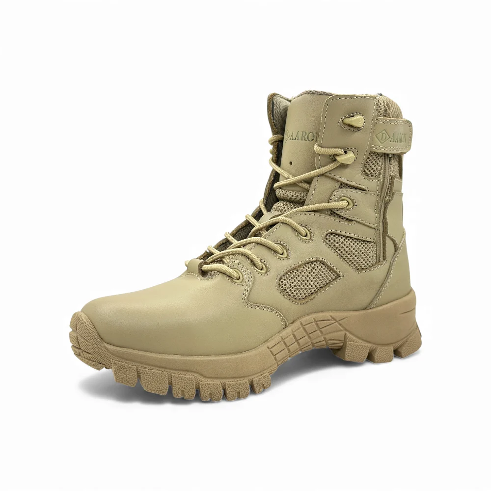 Borceguíes Tácticos AARON Beige - Cuero Vacuno - Imagen de 3