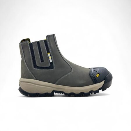 Botas Campera Goldpiers Caña Baja Gris con Punta de Acero y Suela Antideslizante