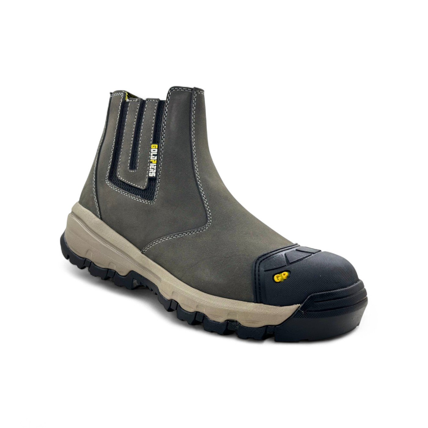 Botas Campera Goldpiers Caña Baja Gris con Punta de Acero y Suela Antideslizante - Imagen de 4