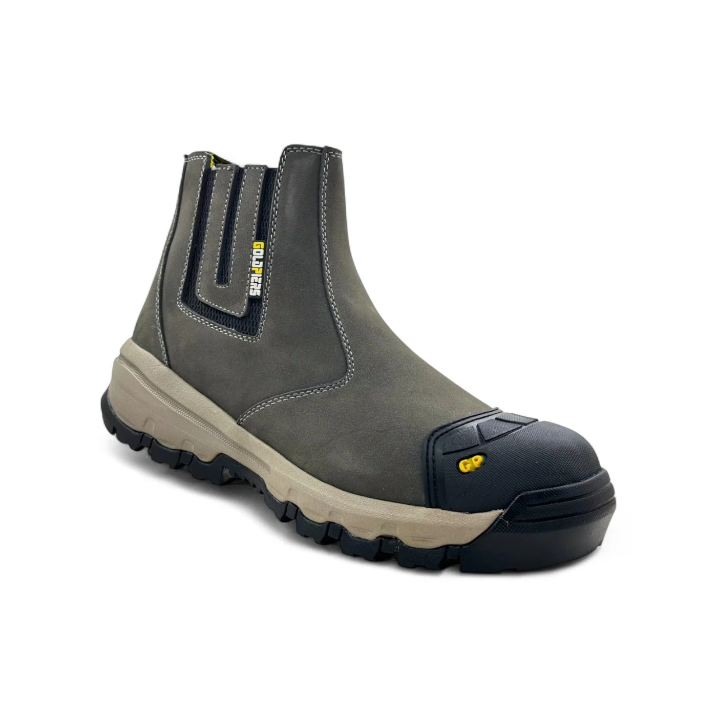 Botas Campera Goldpiers Caña Baja Gris con Punta de Acero y Suela Antideslizante - Imagen de 4