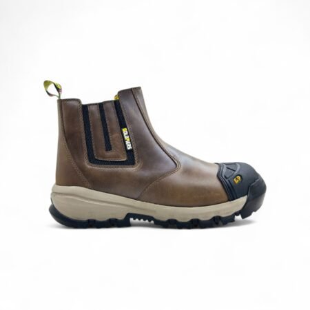 Botas Campera Goldpiers Caña Baja Marrón con Punta de Acero y Suela Antideslizante