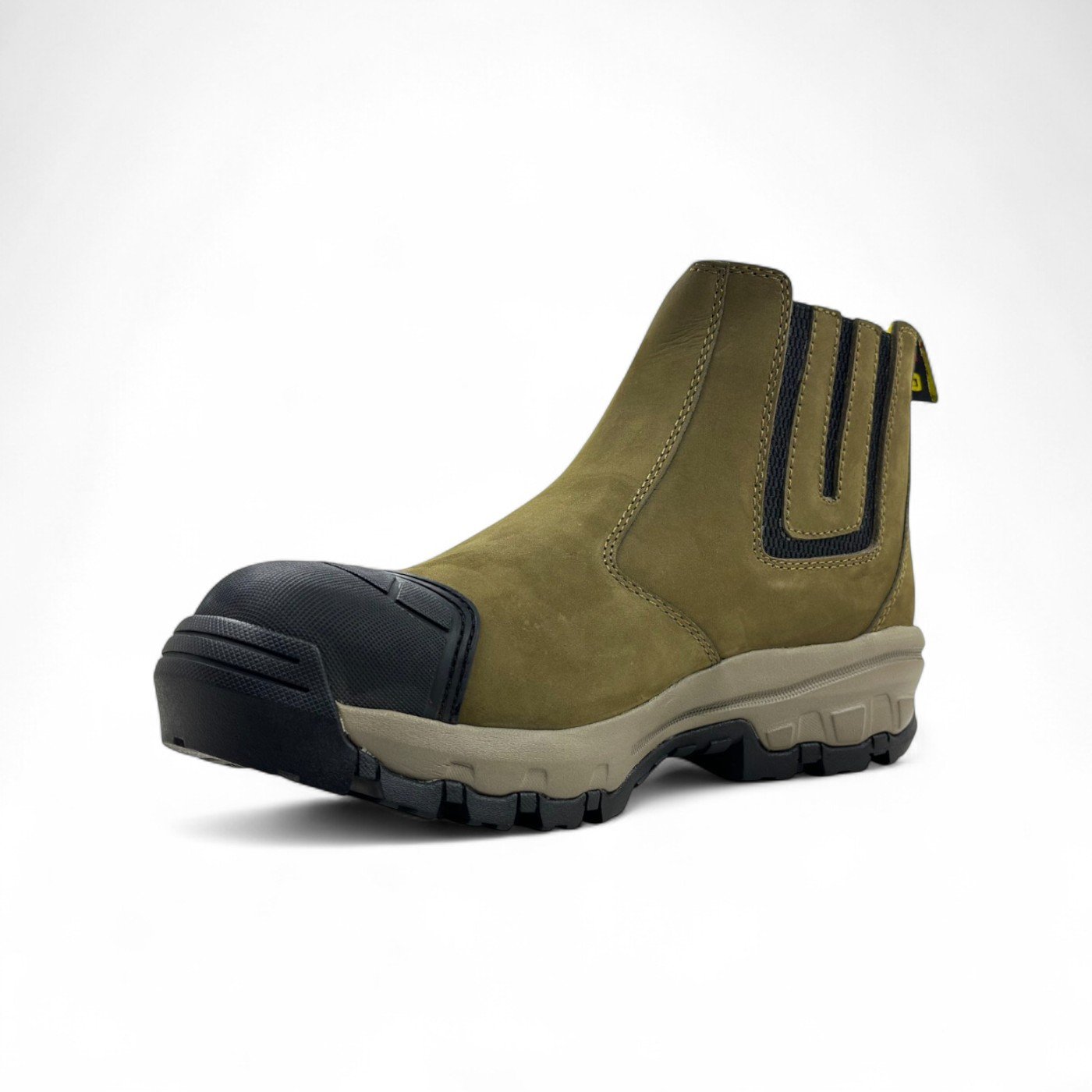 Botas Campera Goldpiers Caña Baja Olivo con Punta de Acero y Suela Antideslizante - Imagen de 3