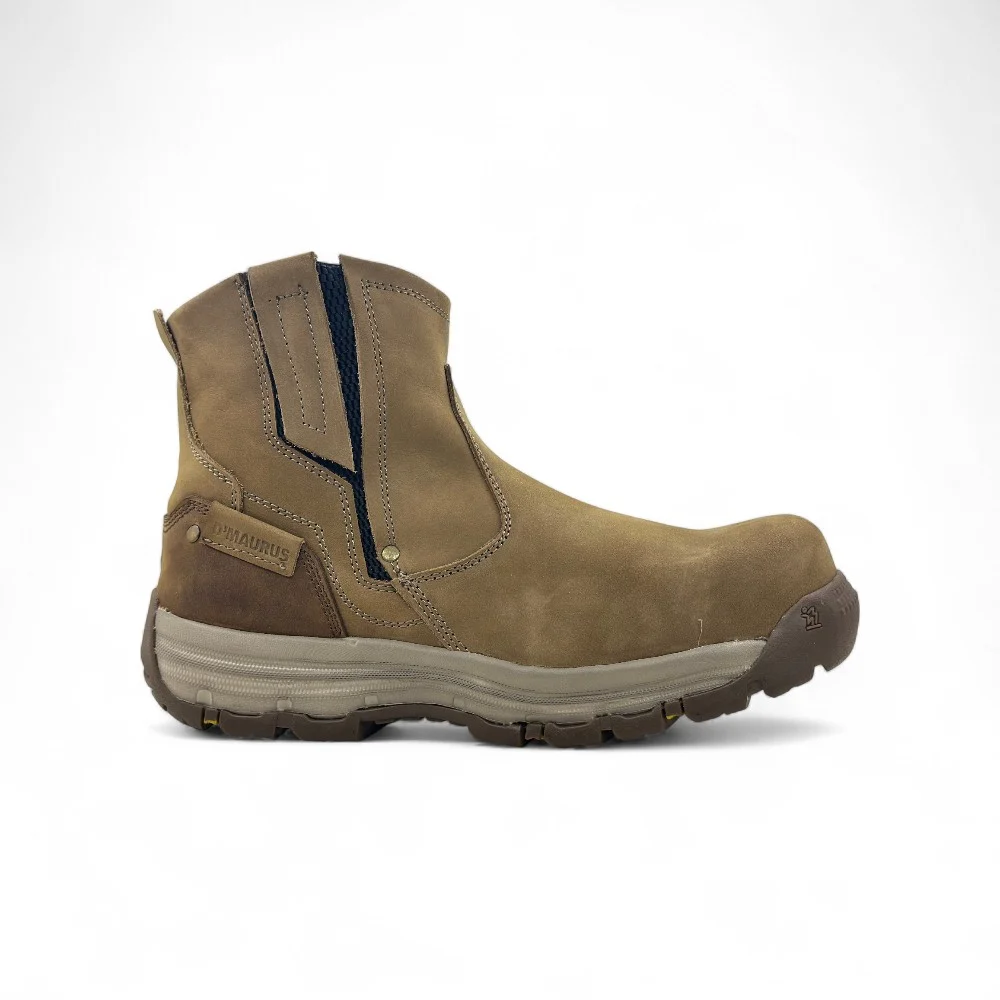 Campera Caña Baja para Soldador de Cuero Nobuck - Imagen de 2