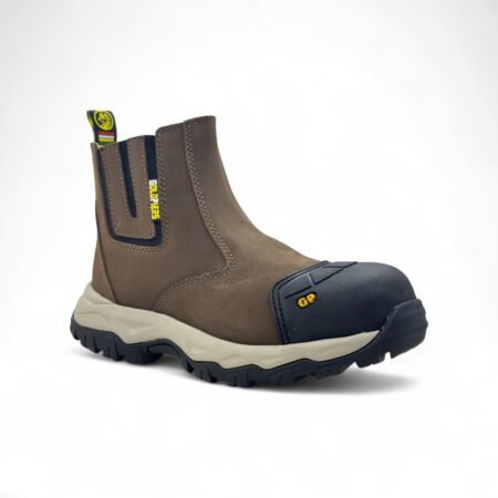 Campera Caña Baja para Dama en Cuero Nobuck con Puntera de Acero y Suela Antideslizante – Color Marrón