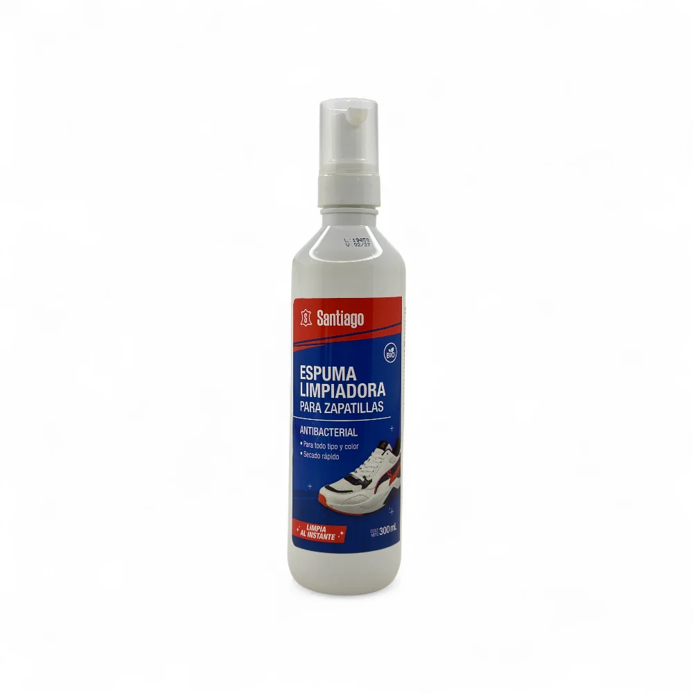 Espuma Limpiadora para Zapatillas Santiago 300 ml - Limpieza Rápida y Eficaz