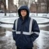 Casaca Térmica Taslan Engomado con Forro Polar y Cintas Reflectivas - Alta Visibilidad y Protección