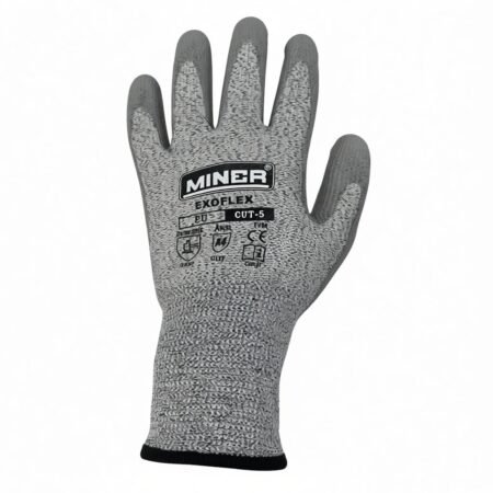 Guante Anticorte Miner Multiflex CUT-5 Certificado Nivel 5 Gris