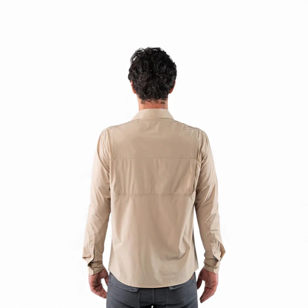 Camisa Hard Work Antakari Beige - Imagen de 3