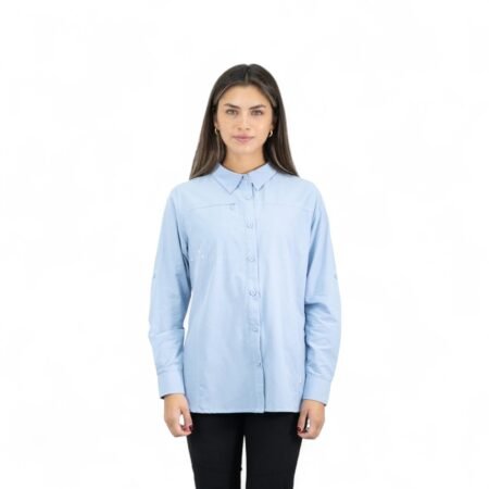 Camisa Hardwork Duck Dry Mujer Celeste - Protección UV, Secado Rápido y Repelente a Manchas