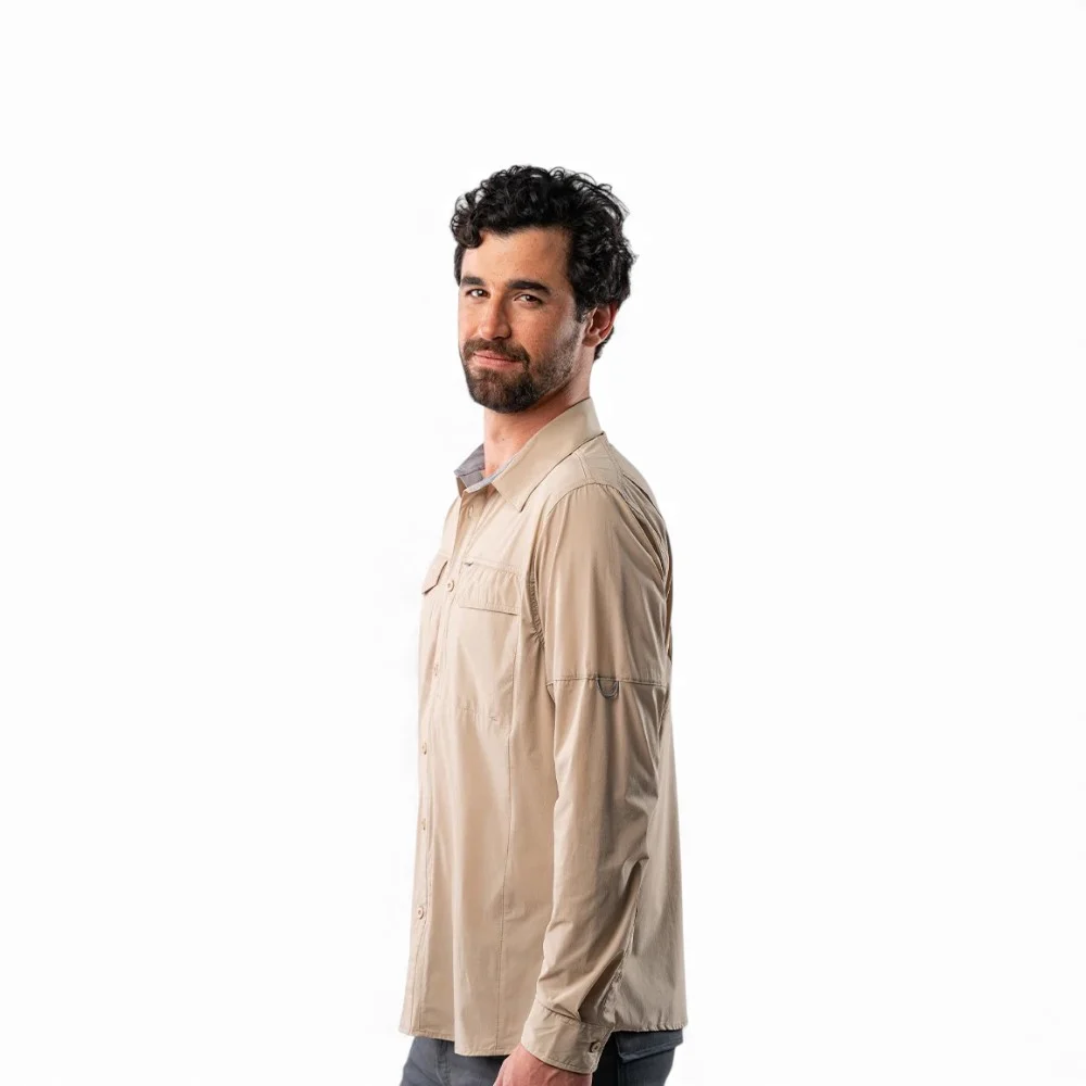 Camisa Hard Work Antakari Beige - Imagen de 2