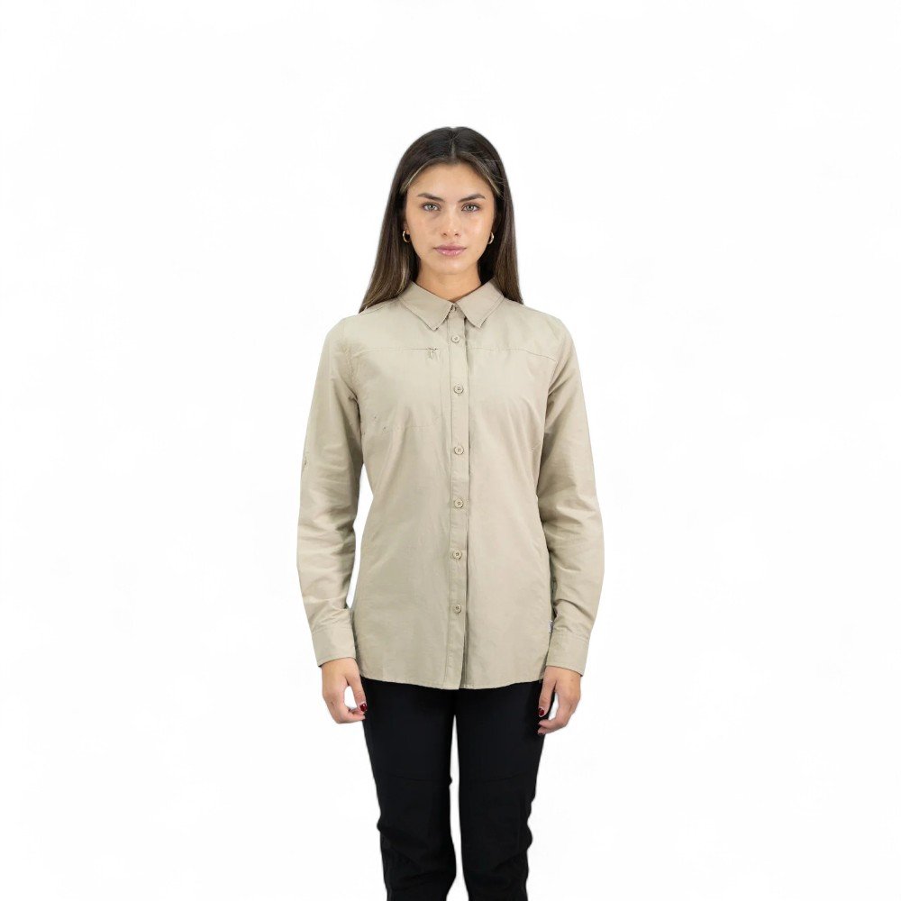 Camisa Hardwork Duck Dry Mujer Beige - Protección UV, Tecnología Quick Dry y Versatilidad