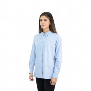 Camisa Hardwork Duck Dry Mujer Celeste - Protección UV, Secado Rápido y Repelente a Manchas - Imagen de 3
