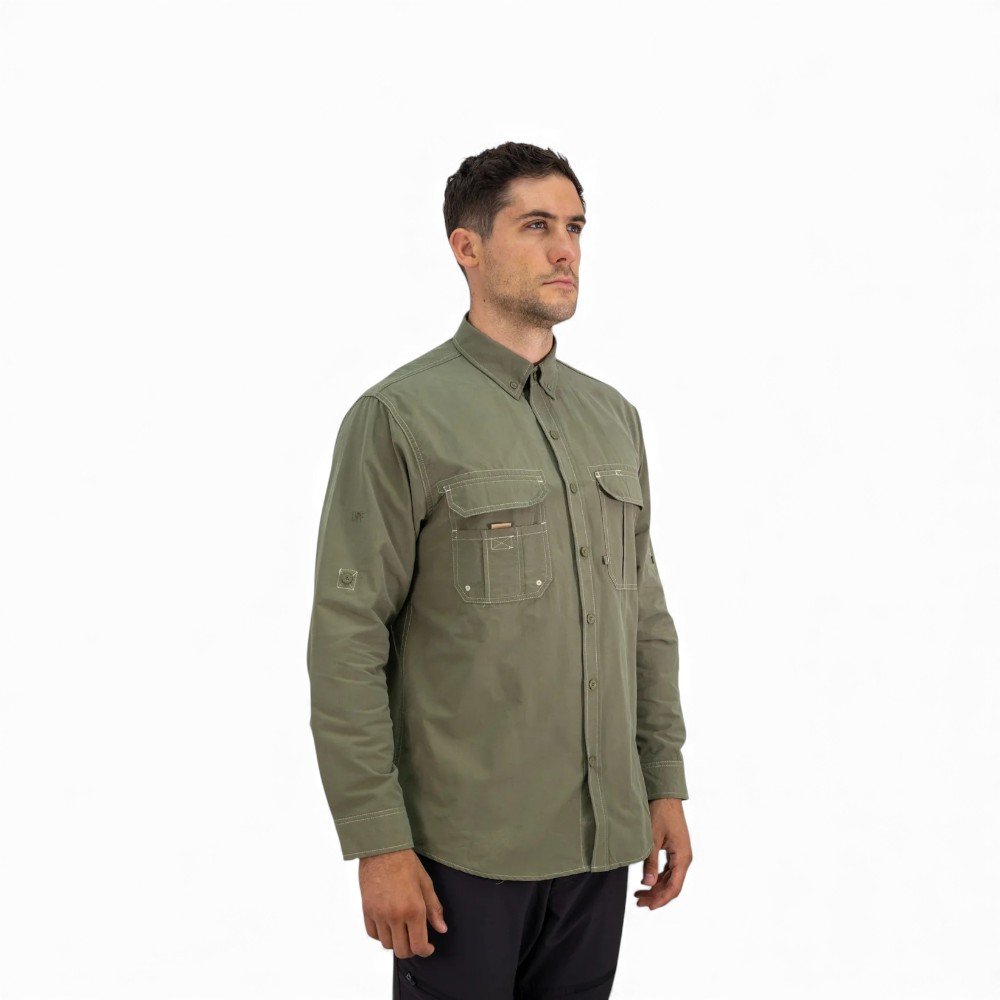 CAMISA Hard Work DUCK DRY Verde - Imagen de 2