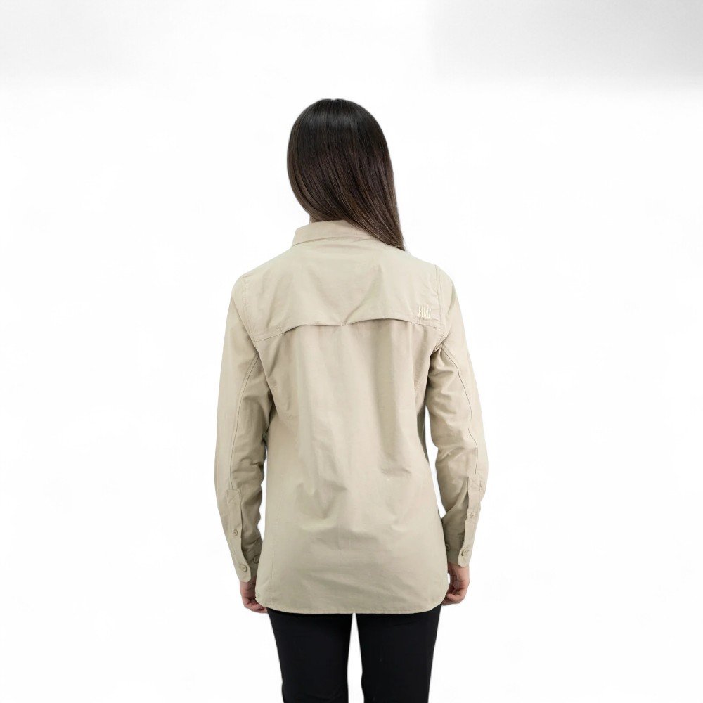 Camisa Hardwork Duck Dry Mujer Beige - Protección UV, Tecnología Quick Dry y Versatilidad - Imagen de 4