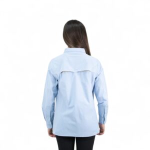 Camisa Hardwork Duck Dry Mujer Celeste - Protección UV, Secado Rápido y Repelente a Manchas - Imagen de 4