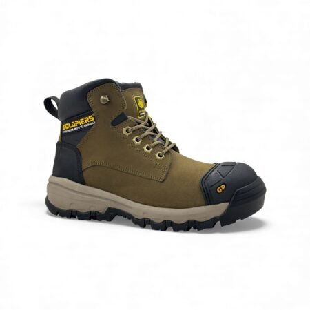Botín de Seguridad Goldpiers Templar Verde Olivo | Cuero Nobuck, Puntera de Acero y Suela EVA+Caucho 🥾🍃