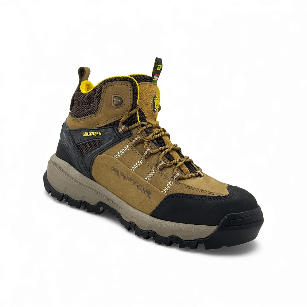 Bota de Seguridad Goldpiers Raptor | Cuero Nobuck, Puntera de Acero y Suela EVA+Caucho 🥾💥 - Imagen de 4