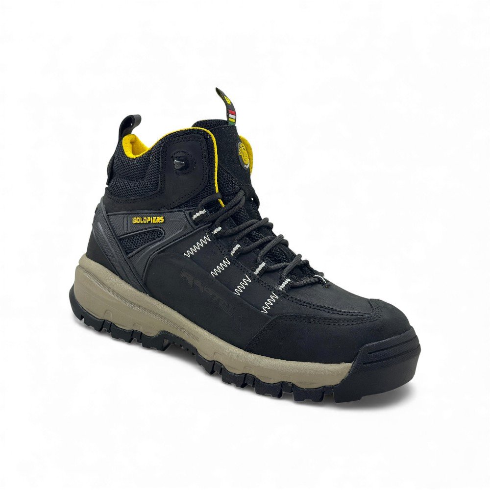 Botín de Seguridad Goldpiers Raptor Negro | Cuero Nobuck, Puntera de Acero y Suela EVA+Caucho 🥾⚫ - Imagen de 4
