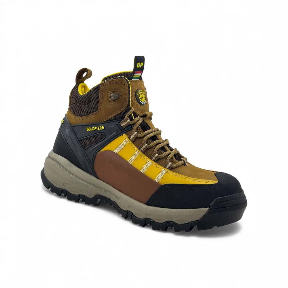 Botín de Seguridad Goldpiers Raptor Camello | Cuero Nobuck, Puntera de Acero y Suela EVA+Caucho 🥾🐾 - Imagen de 4