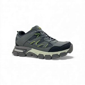 Zapatilla Gris para Hombre | Calzado Ergonómico con Suela de Goma y Pasadores de Nylon 👟🧑🦰