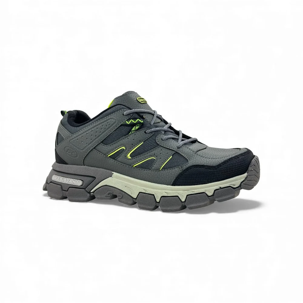 Zapatilla Gris para Hombre | Calzado Ergonómico con Suela de Goma y Pasadores de Nylon 👟🧑🦰