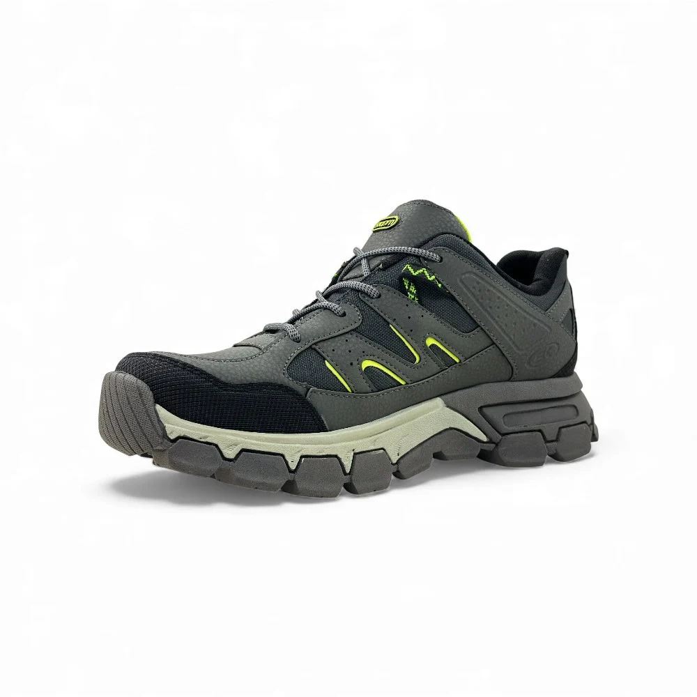 Zapatilla Gris para Hombre | Calzado Ergonómico con Suela de Goma y Pasadores de Nylon 👟🧑🦰 - Imagen de 3