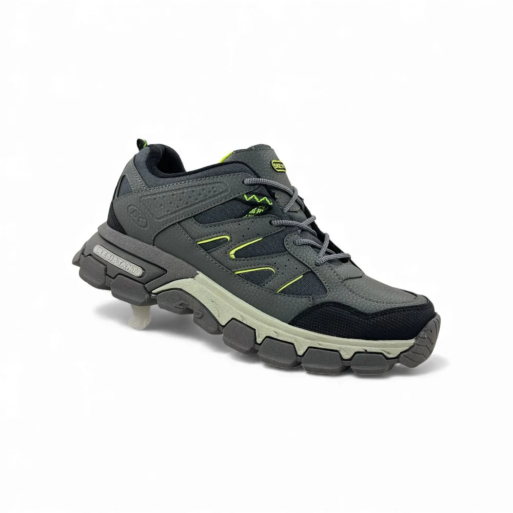 Zapatilla Gris para Hombre | Calzado Ergonómico con Suela de Goma y Pasadores de Nylon 👟🧑🦰 - Imagen de 4