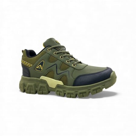 Zapatilla de Cuero Nobuck Verde para Hombre | Calzado Ergonómico con Suela de Goma y Pasadores de Nylon 👟🍃