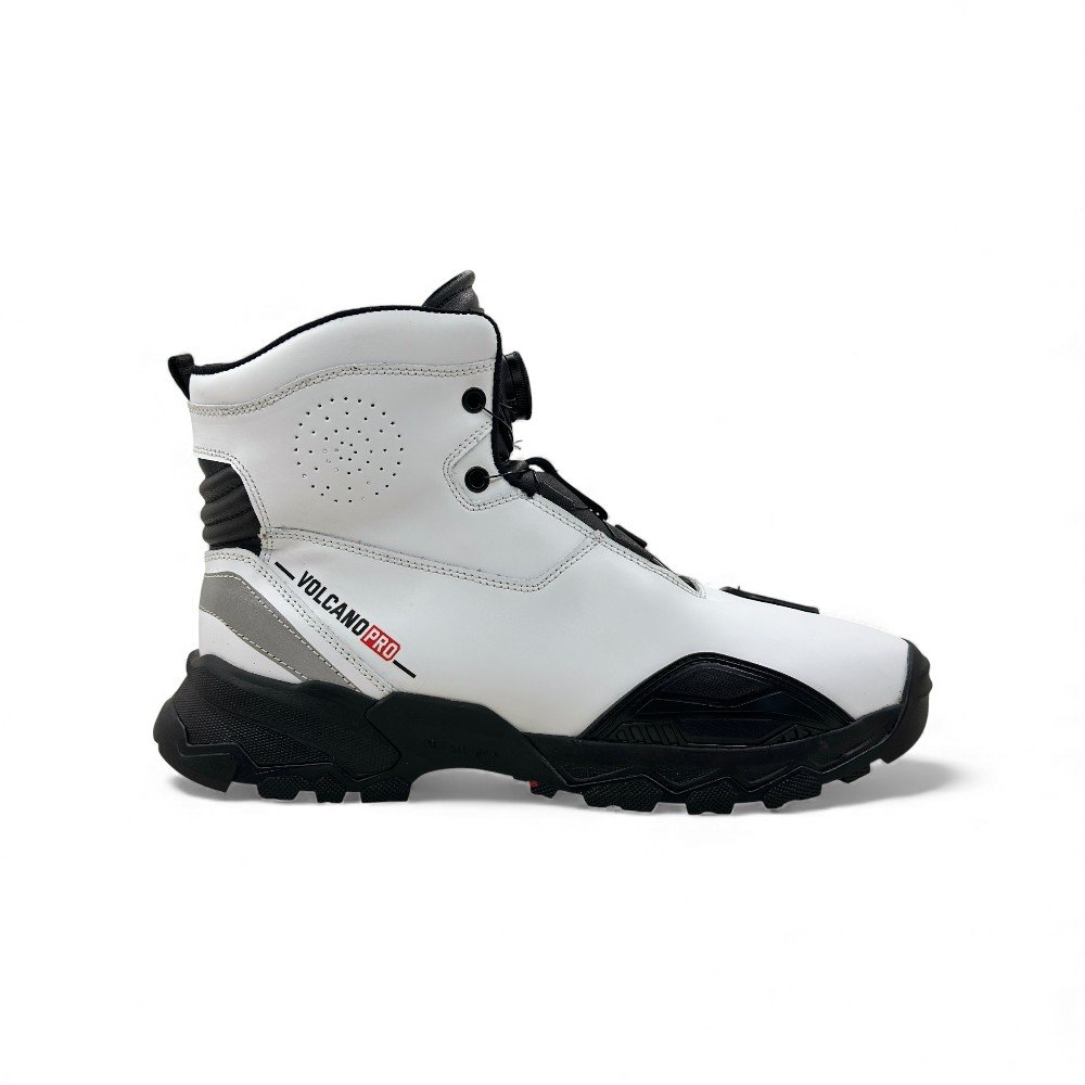 Zapatos de Motociclista Volcano Pro Biker Wolf WHITE – Resistencia, Comodidad y Seguridad para Motociclistas - Imagen de 2
