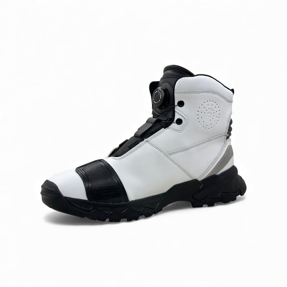 Zapatos de Motociclista Volcano Pro Biker Wolf WHITE – Resistencia, Comodidad y Seguridad para Motociclistas - Imagen de 6