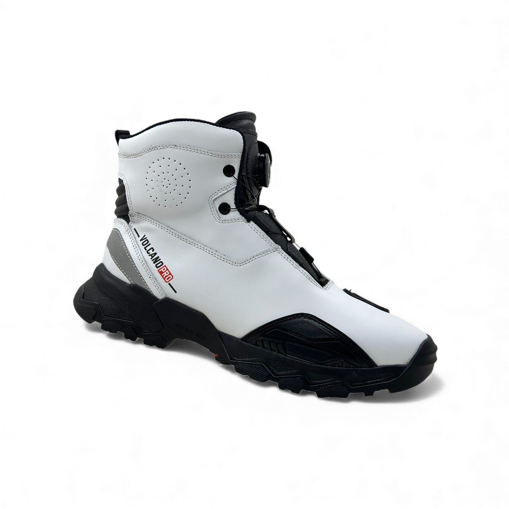 Zapatos de Motociclista Volcano Pro Biker Wolf WHITE – Resistencia, Comodidad y Seguridad para Motociclistas - Imagen de 7