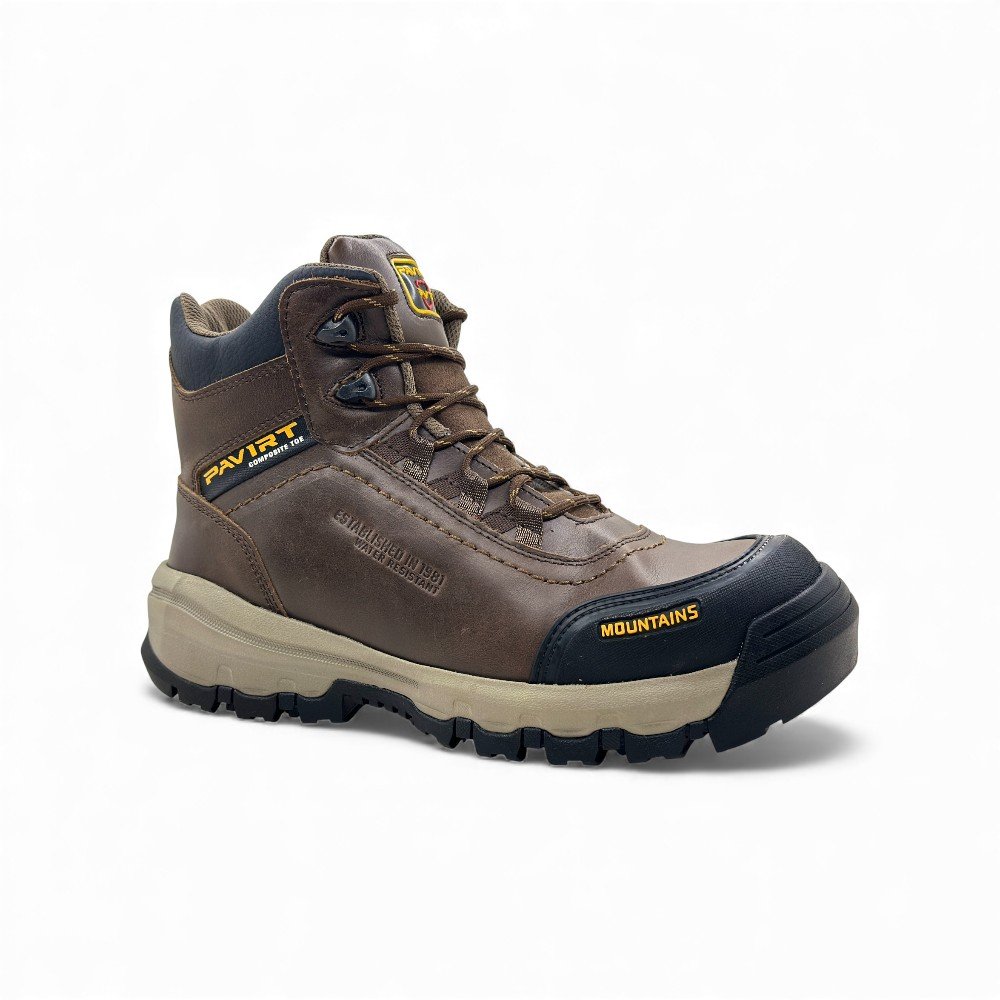 Botín de Seguridad Pavirt Darius Marrón | Cuero Nobuck, Puntera de Vaquelita y Suela EVA+Caucho 🥾🟤