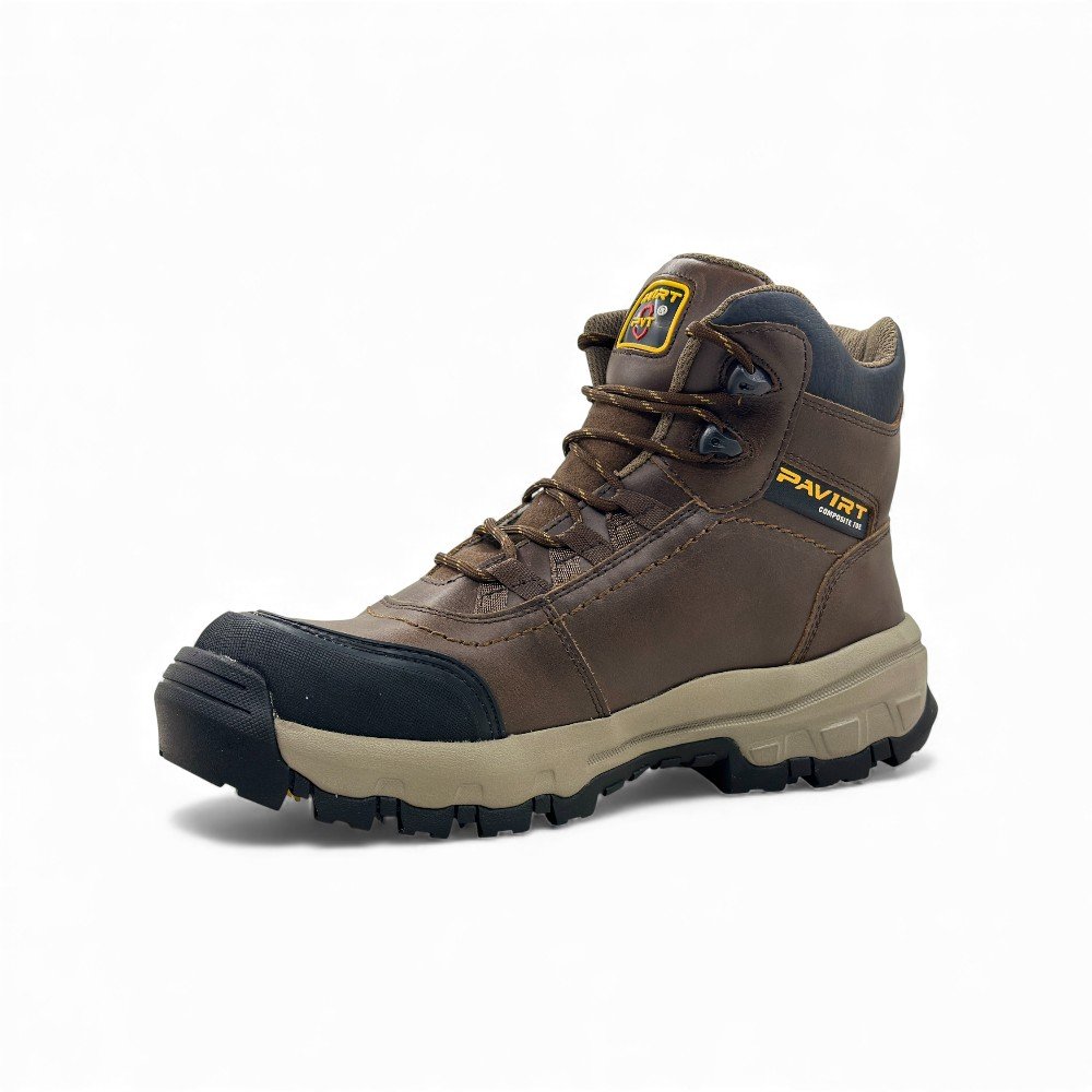 Botín de Seguridad Pavirt Darius Marrón | Cuero Nobuck, Puntera de Vaquelita y Suela EVA+Caucho 🥾🟤 - Imagen de 3